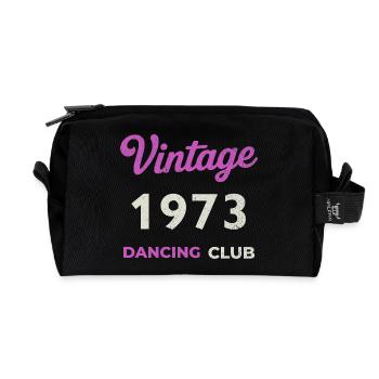 Vintage 1973 – Dancing Club Retro Année de naissance - Trousse de toilette en tissu recyclé - noir - Devant