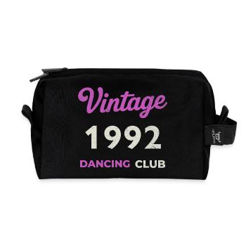 Vintage 1992 – Dancing Club Retro Année de naissance - Trousse de toilette en tissu recyclé - noir - Devant