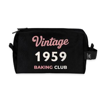 Vintage 1959 – Baking Club Retro Geburtsjahr - Recycelte Kulturtasche - Schwarz - Vorne