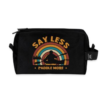 Kayaker Gifts Kayak Water Sports Outfits - Recycled Toiletry Zip Bag - black - Front