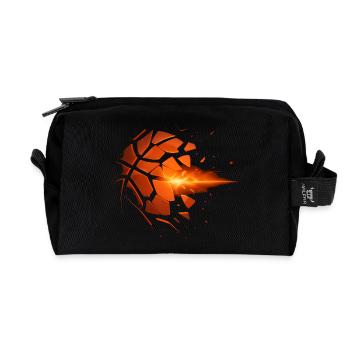 Basketball Basketballer Geschenkidee Baller Bball - Recycelte Kulturtasche - Schwarz - Vorne