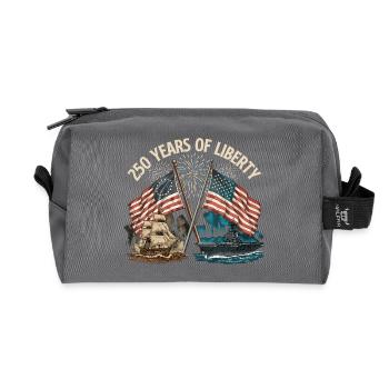 250 Jahre Liberty USA 1776 bis 2026 Patriotisch - Recycelte Kulturtasche - Anthrazit - Vorne