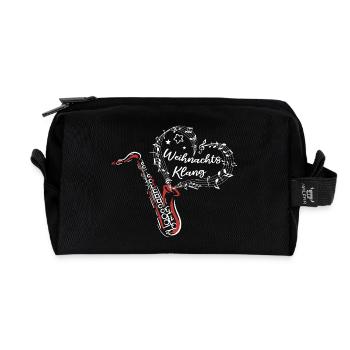 Weihnachten Saxofon Weihnachtsklang Musik - Recycelte Kulturtasche - Schwarz - Vorne
