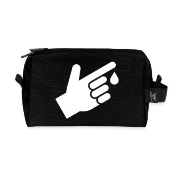 Blood test, blood drops - Recycled Toiletry Zip Bag - black - Front