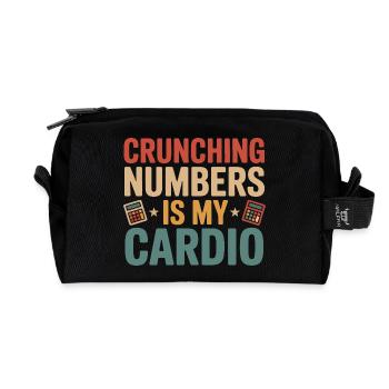 Number Nerd Cardio Humor - Recycled Toiletry Zip Bag - black - Front