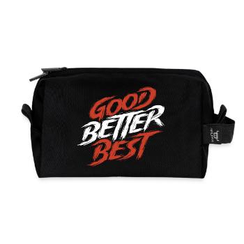 Bon Meilleur Classement Ours Nature Drôle - Trousse de toilette en tissu recyclé - noir - Devant