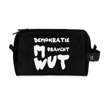 Demokratische Wut Shirt - Recycelte Kulturtasche - Schwarz - Vorne