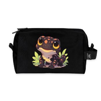 Fire Salamander Salamander - Recycled Toiletry Zip Bag - black - Front