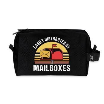 Poststempel Post - Recycelte Kulturtasche - Schwarz - Vorne