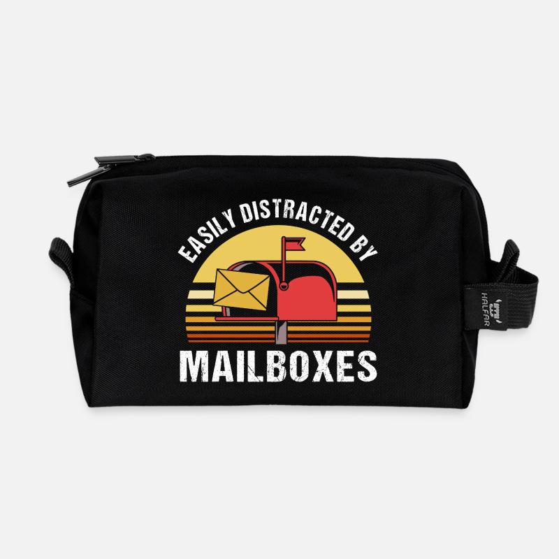 Poststempel Post - Recycelte Kulturtasche - Schwarz