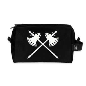 Axe de guerre de croisement - Trousse de toilette en tissu recyclé - noir - Devant