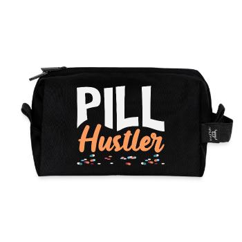 Pill Hustler Pharmacist Pharmacy Technician - Recycled Toiletry Zip Bag - black - Front