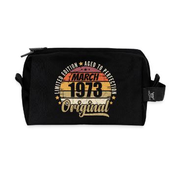 53. Anniversary 53 Years Limited Edition März 1973 - Recycelte Kulturtasche - Schwarz - Vorne