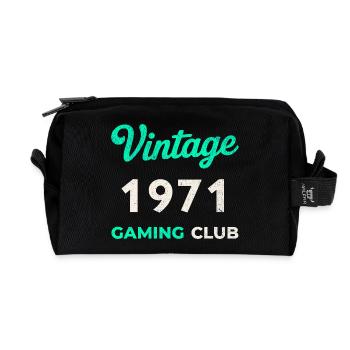 Vintage 1971 – Année de naissance rétro du Gaming Club - Trousse de toilette en tissu recyclé - noir - Devant