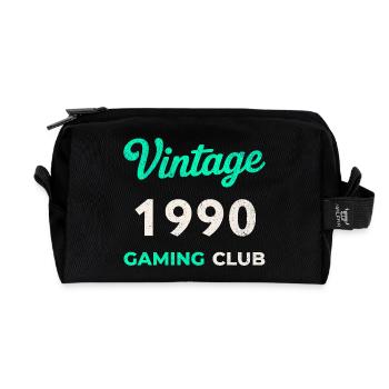 Vintage 1990 – Année de naissance rétro du Gaming Club - Trousse de toilette en tissu recyclé - noir - Devant