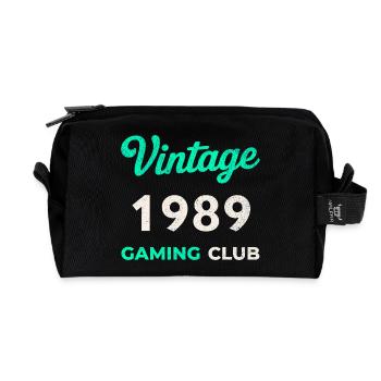 Vintage 1989 – Année de naissance rétro de Gaming Club - Trousse de toilette en tissu recyclé - noir - Devant