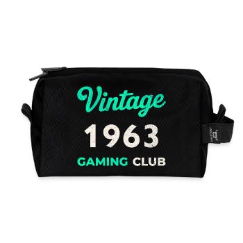 Vintage 1963 – Année de naissance rétro du Gaming Club - Trousse de toilette en tissu recyclé - noir - Devant