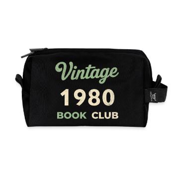 Vintage 1980 Book Club Retro Geburtsjahr Geschenk - Recycelte Kulturtasche - Schwarz - Vorne