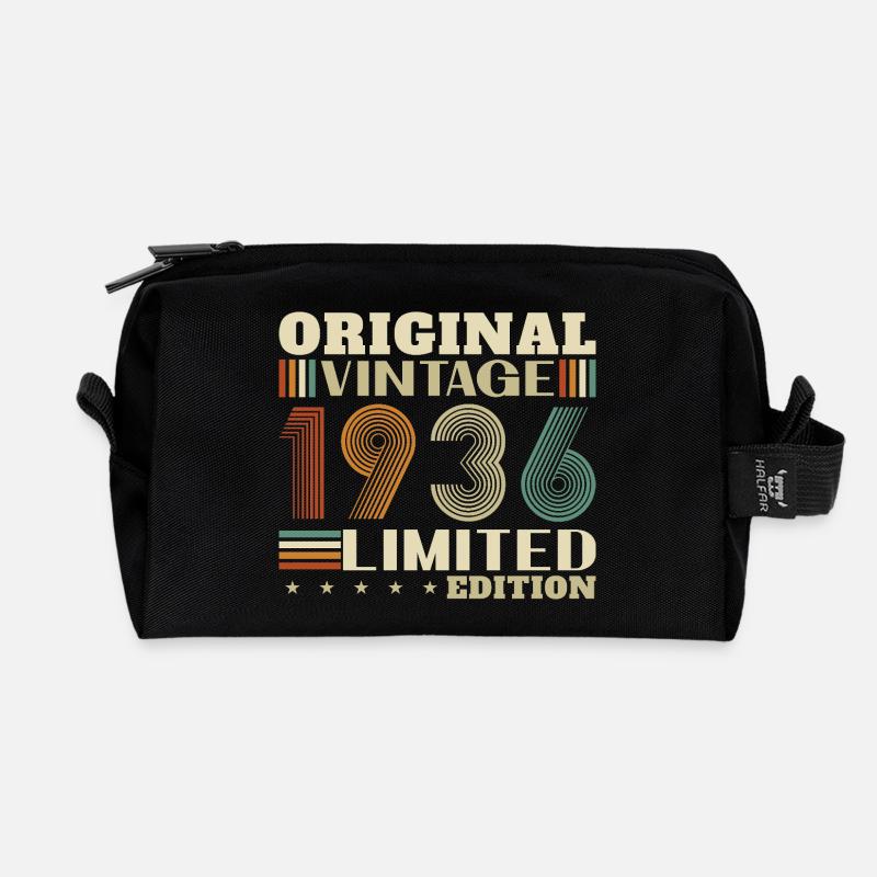1936 Vintage Retro Geburtstagsgeschenk - Recycelte Kulturtasche - Schwarz