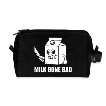 Milch Verdorbene Wut Cartoon - Recycelte Kulturtasche - Schwarz - Vorne