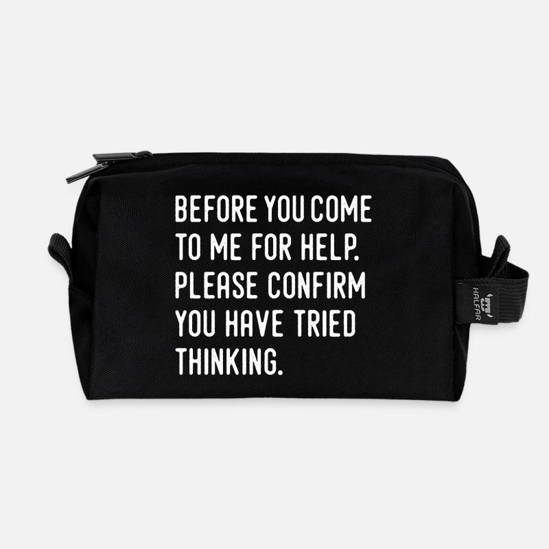 Humor - Recycelte Kulturtasche - Schwarz