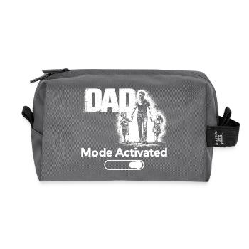 Cadeau du Papa Enfant Shirt Activé en Mode Papa - Trousse de toilette en tissu recyclé - anthracite - Devant