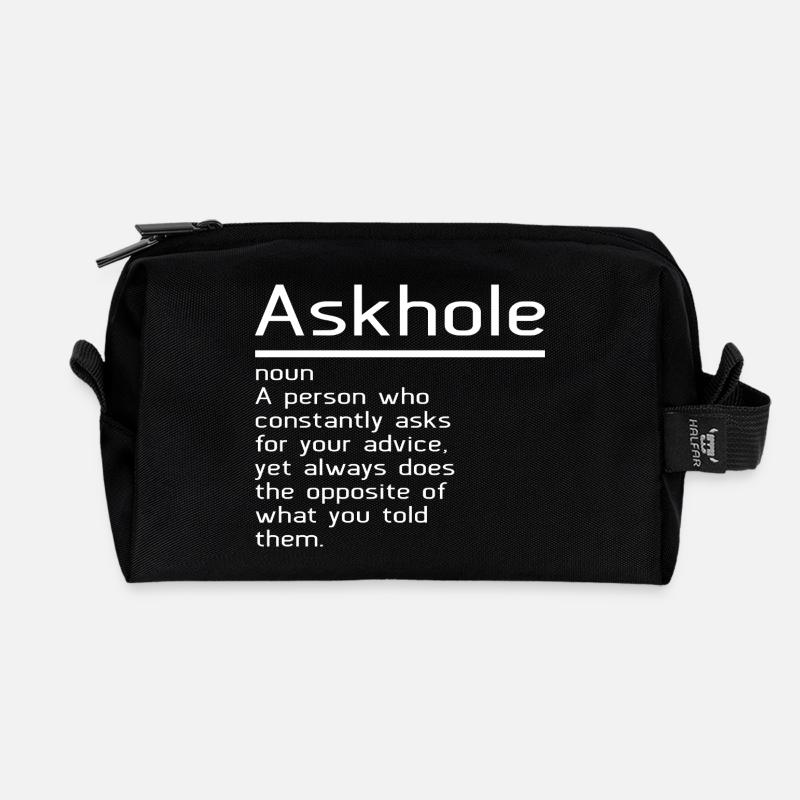 Askhole - Recycelte Kulturtasche - Schwarz