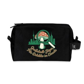 Détective Champignon Urbain - Trousse de toilette en tissu recyclé - noir - Devant