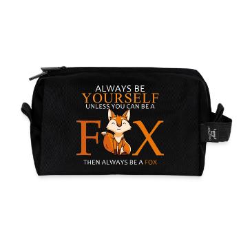 Sei immer du selbst, es sei denn, du kannst ein Fuchsgeschenk sein - Recycelte Kulturtasche - Schwarz - Vorne