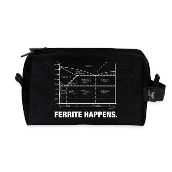 Iron Carbon Diagram Nerd Ferrite Steel - Recycled Toiletry Zip Bag - black - Front
