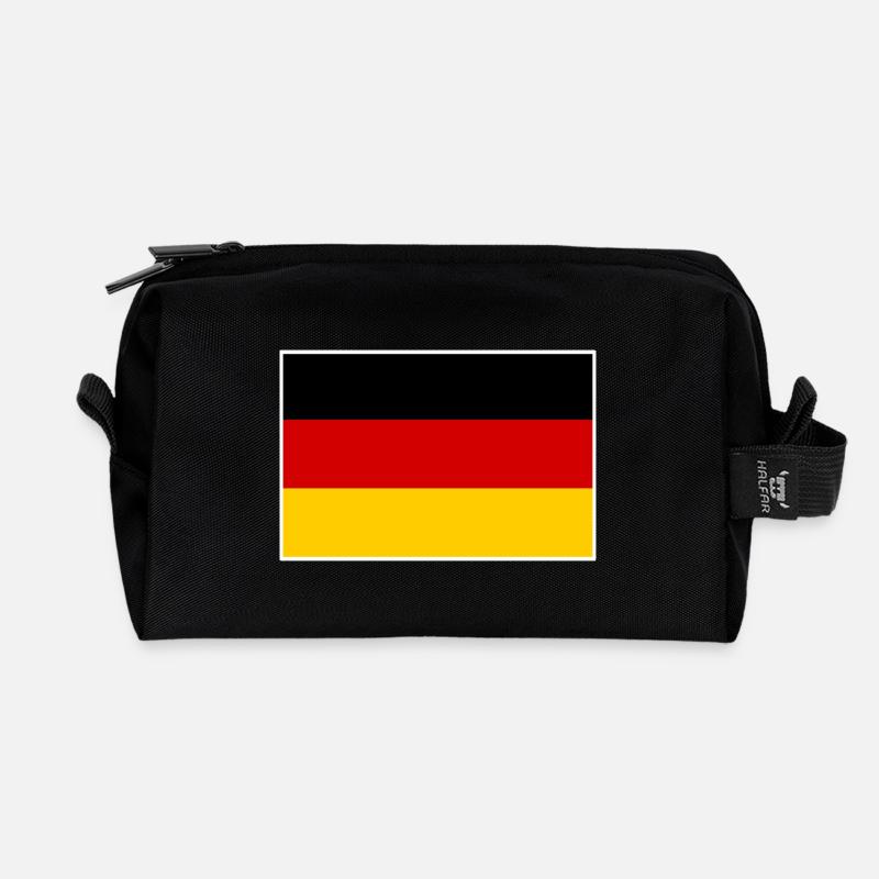 Deutschland flagge - Recycelte Kulturtasche - Schwarz