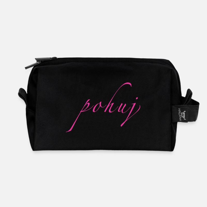 pohuj - Recycelte Kulturtasche - Schwarz