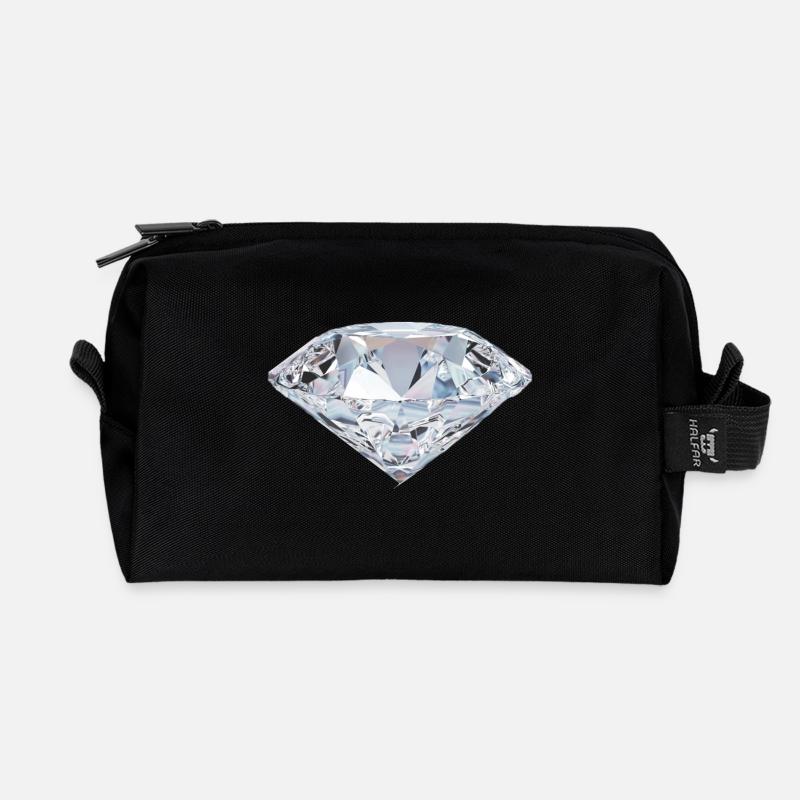 Diamant - Recycelte Kulturtasche - Schwarz
