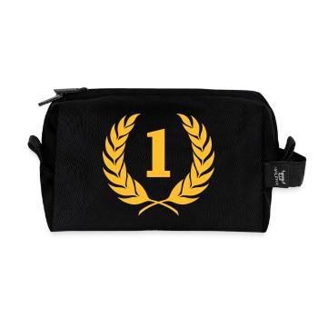 Victoire (vectoriel) - Trousse de toilette en tissu recyclé - noir - Devant