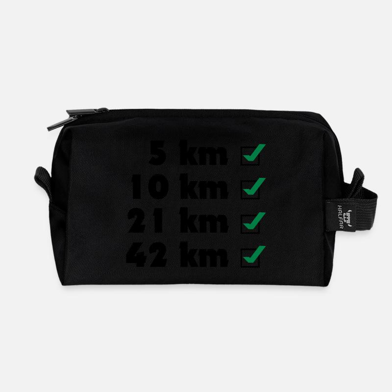 Liste de contrôle du Marathon - Trousse de toilette en tissu recyclé - noir