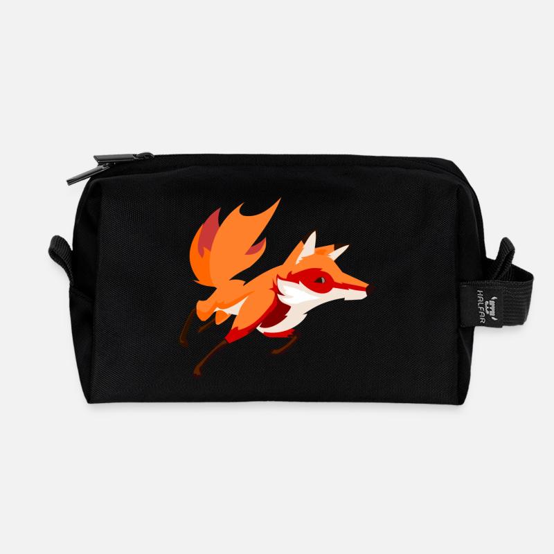 Fuchs - Recycelte Kulturtasche - Schwarz