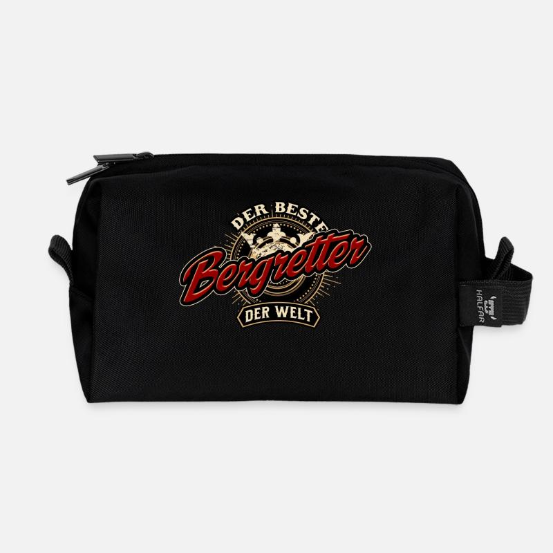 Der Beste Bergretter der Welt - Geburstags - Recycelte Kulturtasche - Schwarz