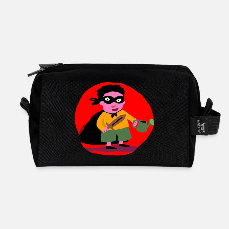 Der kleine Gärtner Rächers - Recycelte Kulturtasche - Schwarz