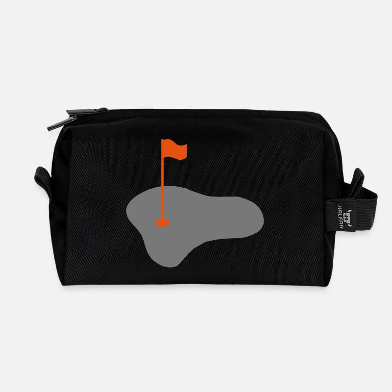 Golf - Recycelte Kulturtasche - Schwarz