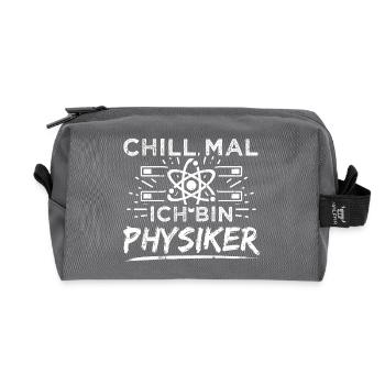 Lustiges Physik Physiker Shirt Chill Mal - Recycelte Kulturtasche - Anthrazit - Vorne