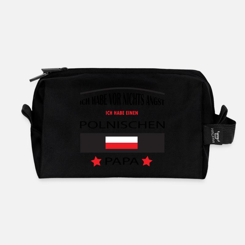 POLNISCHER PAPA - Recycelte Kulturtasche - Schwarz