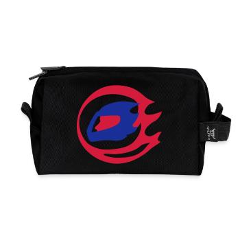 motor sport - Recycled Toiletry Zip Bag - black - Front