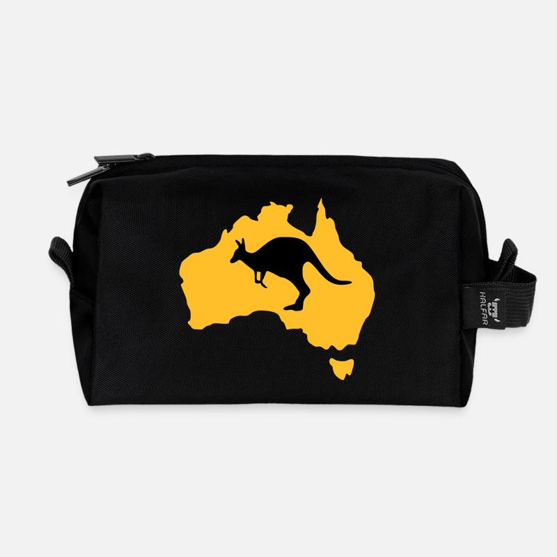 australia - Recycled Toiletry Zip Bag - black