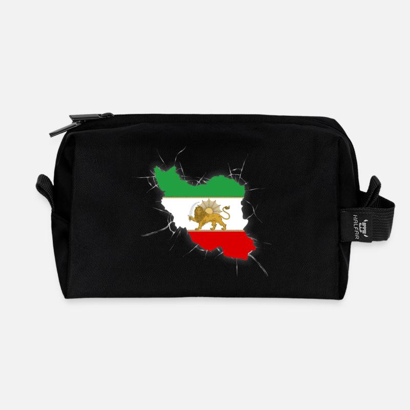 Iran Flagge Löwe und Sonne - شیر خورشید - Recycelte Kulturtasche - Schwarz