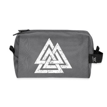 Valknut Symbol - Wikinger Kelten Germanen - Viking - Recycelte Kulturtasche - Anthrazit - Vorne
