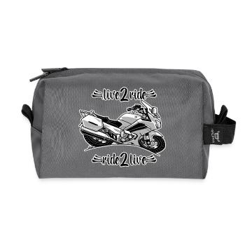 0964 live 2 ride ride 2 live - Trousse de toilette en tissu recyclé - anthracite - Devant
