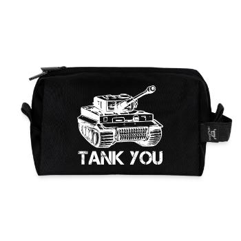 Tank Thank You Tank You - Recycled Toiletry Zip Bag - black - Front