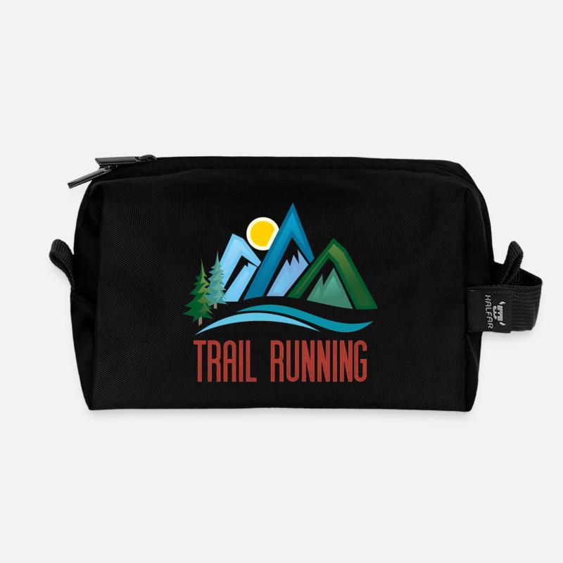 Trailrunning - Recycelte Kulturtasche - Schwarz