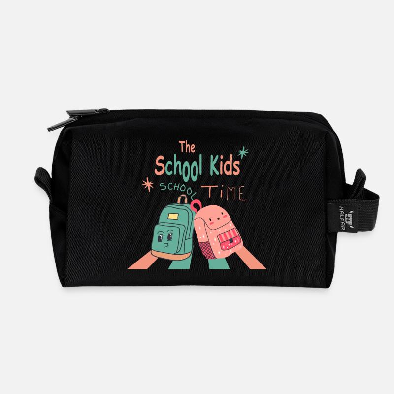Schulanfang - Recycelte Kulturtasche - Schwarz