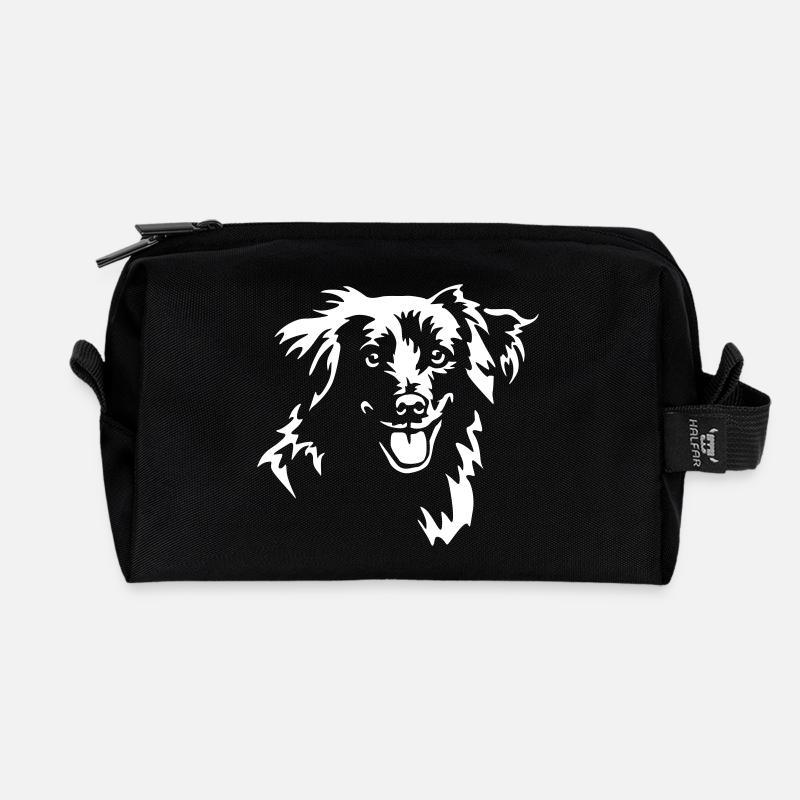 Berger des Pyrenees Kopf "Black Edition" - Recycelte Kulturtasche - Schwarz